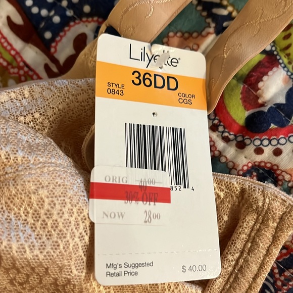 New Lilyette Less projection beige bra in 36DD - Picture 2 of 8